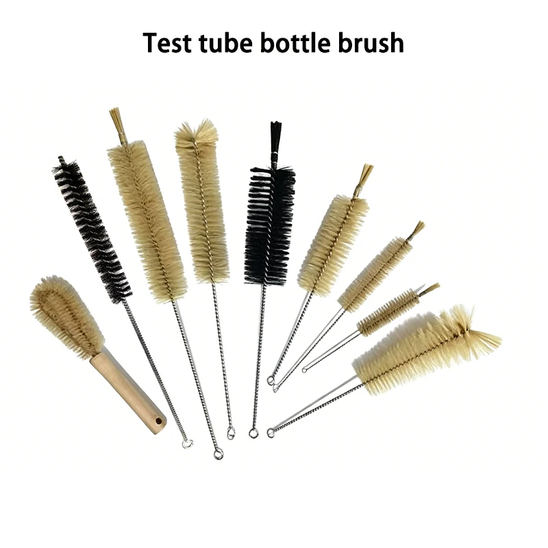 Long Handled Cleaning Brush Bottle Test Tube Triangular Bottle Laboratory Unclogging Bottle Scanning Gap Industrial Brush