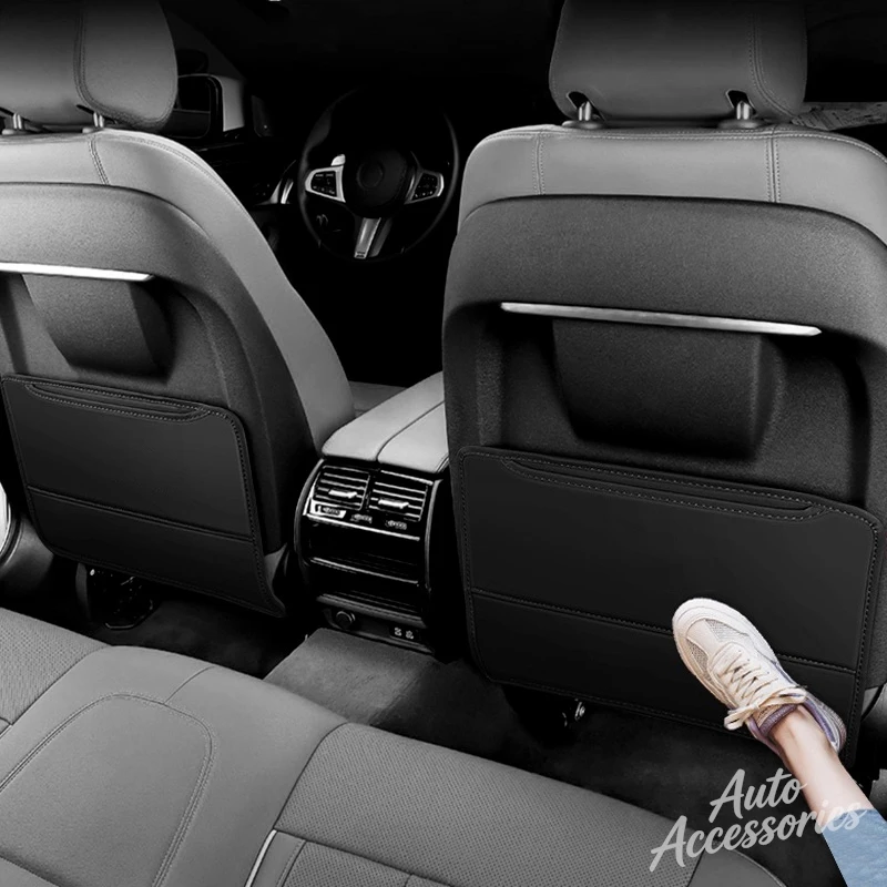 Car Logo Seat Back Anti Kick Pad Prevent Dirt Leather Protection Cover For BMW M E46 E90 E60 F10 F30 E39 E36 F20 E87 G30 E92 E91 view 6
