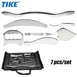 1/4/7 pcs großes Gua Sha Scrap ing Massage-Tool aus Edelstahl für Akupunktur punkte für Rücken, Beine, Arme, Nacken, Schulter und Ganzkörper