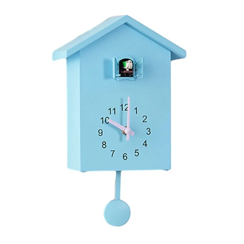 1pc Clock Living Room Offices Room Wall Battery Powered Bedrooms Bird House Cuckoo Clock Decoration Decorative