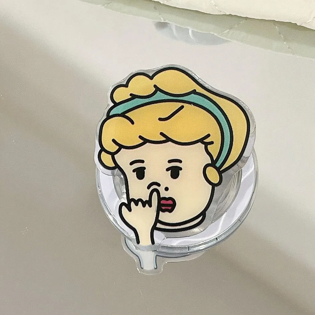 

Корейский милый мультфильм, забавная девушка, магнитный держатель, ручка Tok Griptok, подставка для телефона, поддержка iPhone, Pad Magsafe Smart Tok