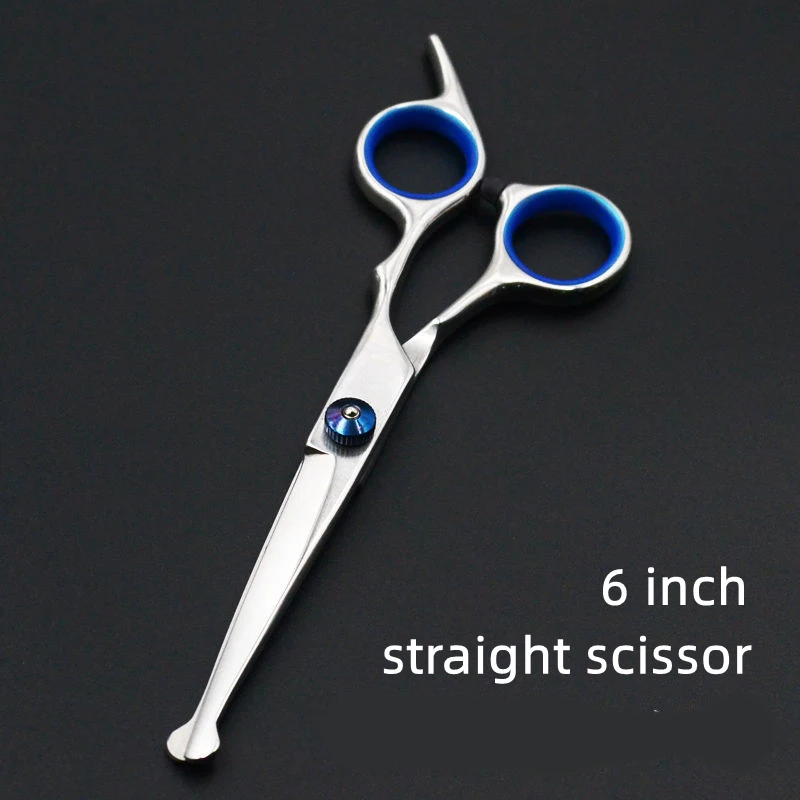 Odborný pes grooming nůžky s bezpečnosti kolo tipy, těžký celní poplatek titanová nerez ocel up-curved zvířátko grooming nůžky