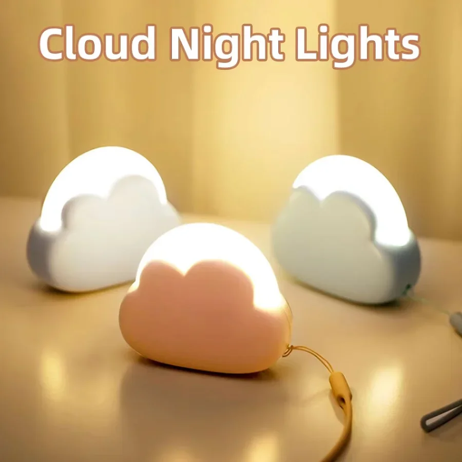 

Cloud Night Light Portable Bedside Sleep LED Light USB Rechargeable Portable Dimmable Baby Children Sleep Desk Decor Gift