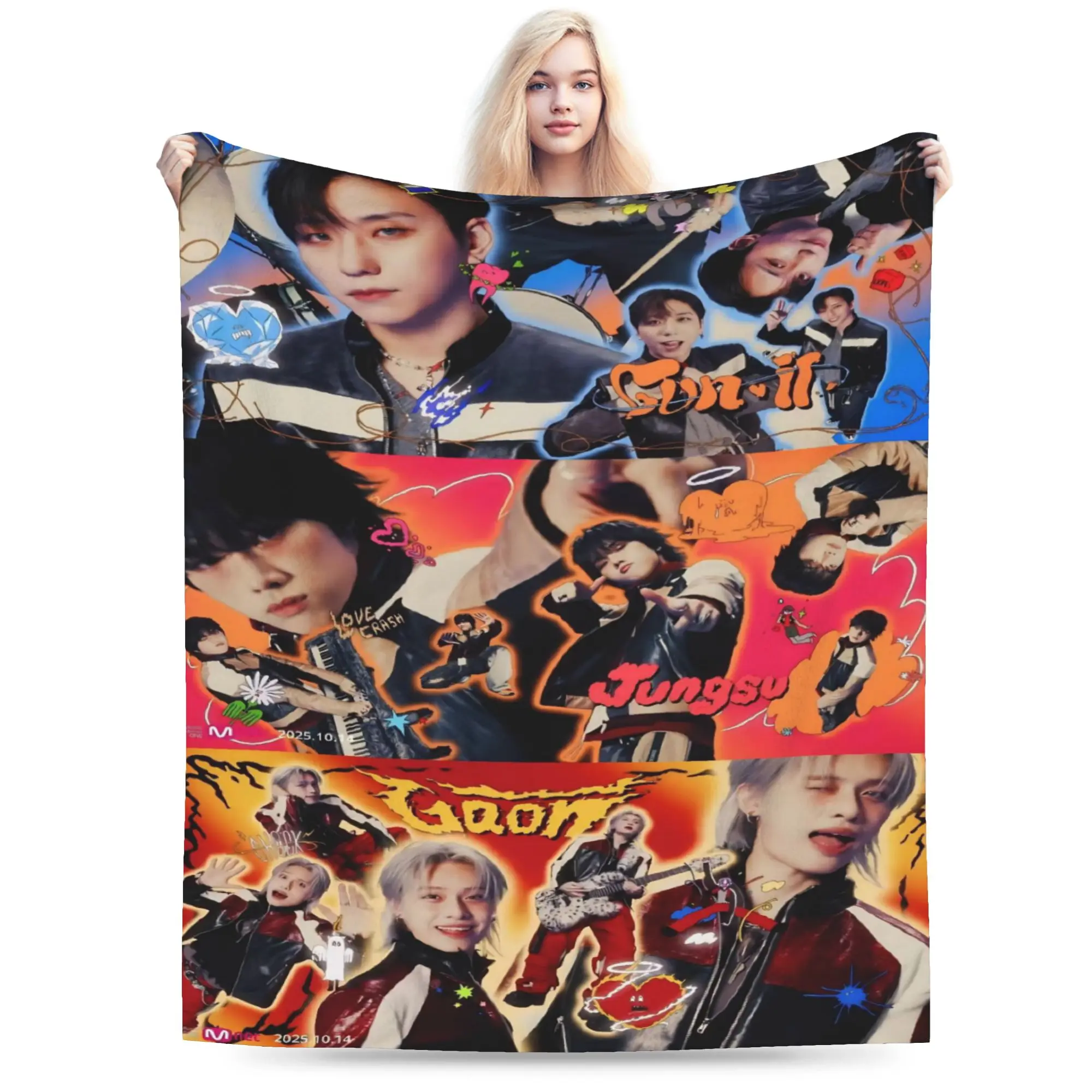 Xdinary Heroes boy group Blankets Flannel  Cozy Lightweight Thin Throw Blanket for Bedding Bedspread