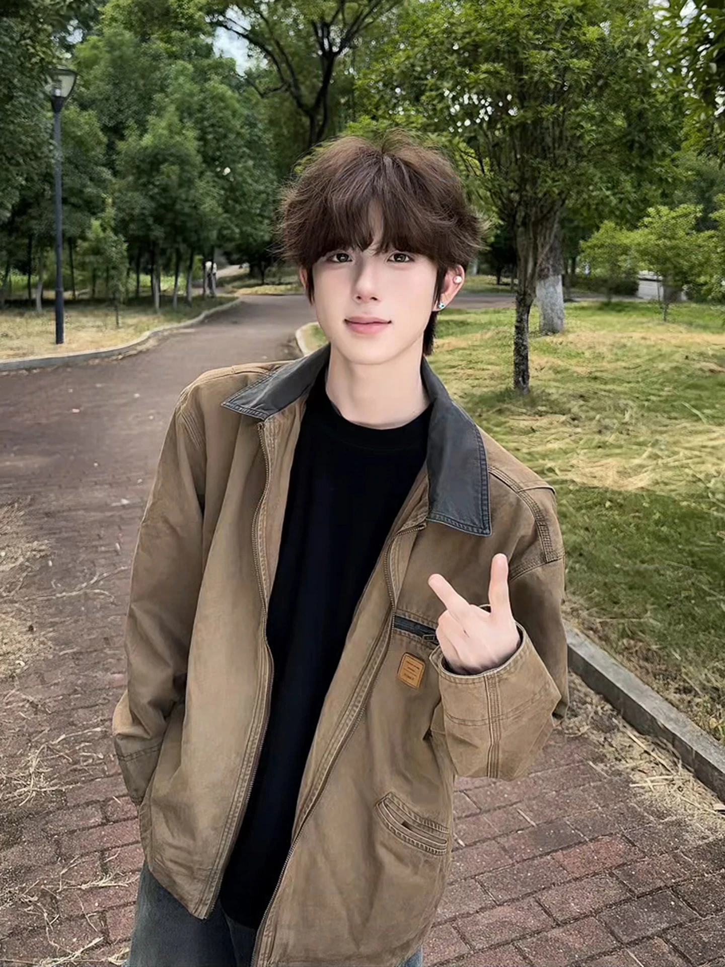 

Мужская куртка Cleanfit Detroit Barn Sle с американским воротником, дышащая, легкая, из смесового хлопка и полиэстера, для работы