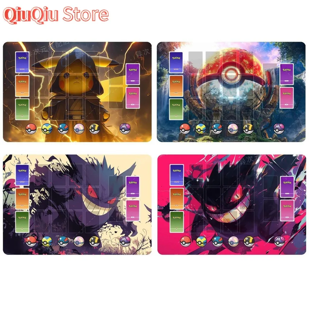 60*40*0.2cm dos desenhos animados anime pokemon splendor gengar pikachu mew cartão batalha único tcg jogo esteira ptcg jogo cartão esteira coleção brinquedos
