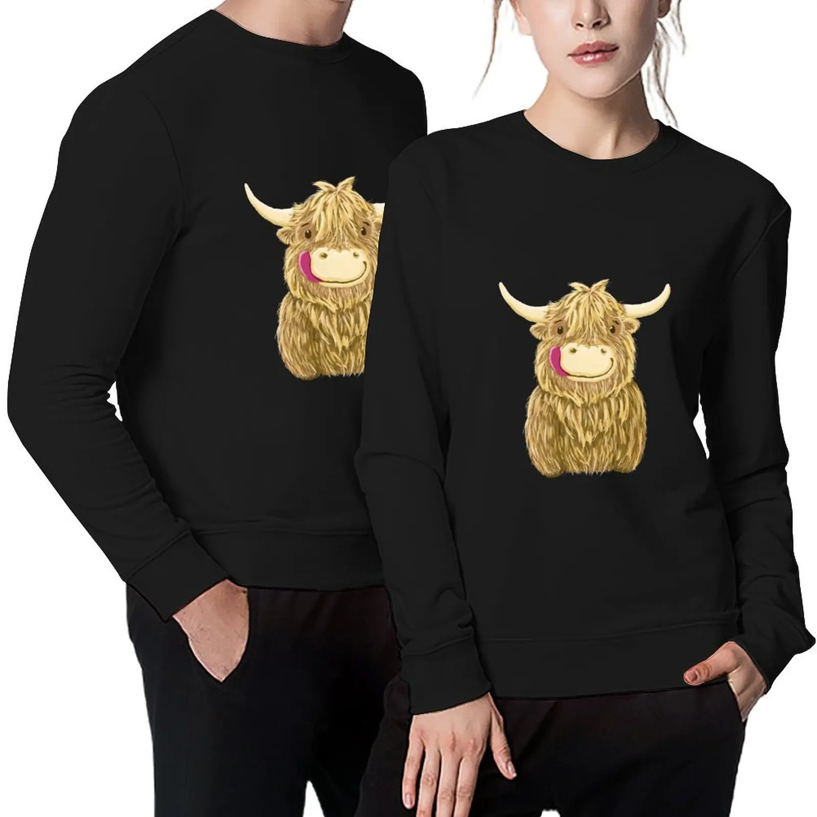 

Cartoon Scottish Highland Cow Pullover tracksuits men's sweat-shirt men clothes tracksuit men sweatshirts for men