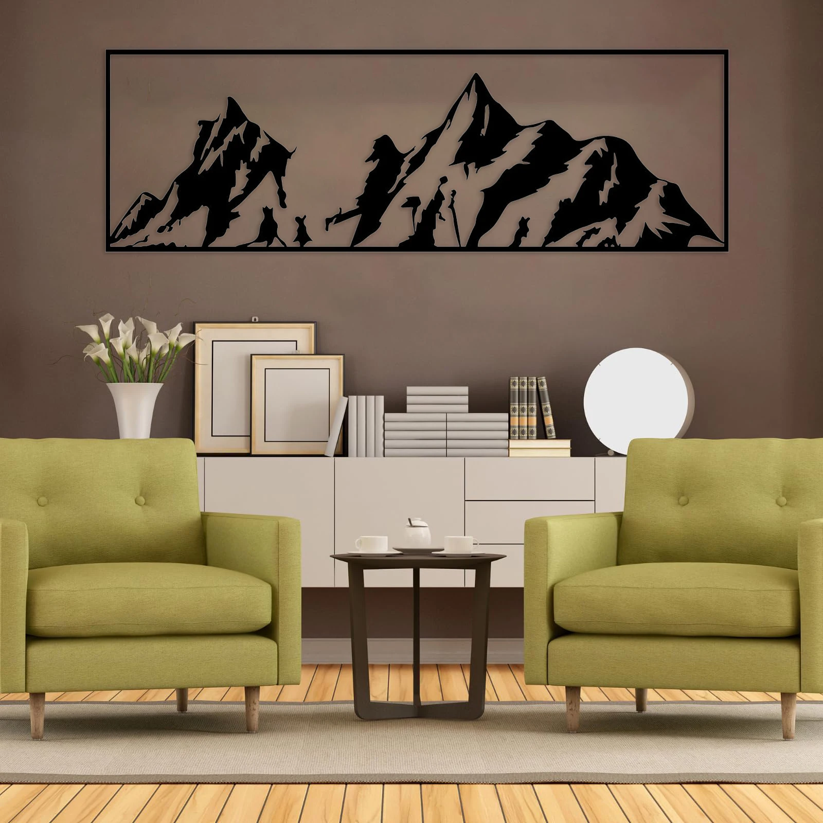 Mountain Metal Wall Art, Nature Mountain Metal Decor, Metal Decor Hill Metal Decor, Metal Wall Decor for Living Room, Metal Art, Metal Decor