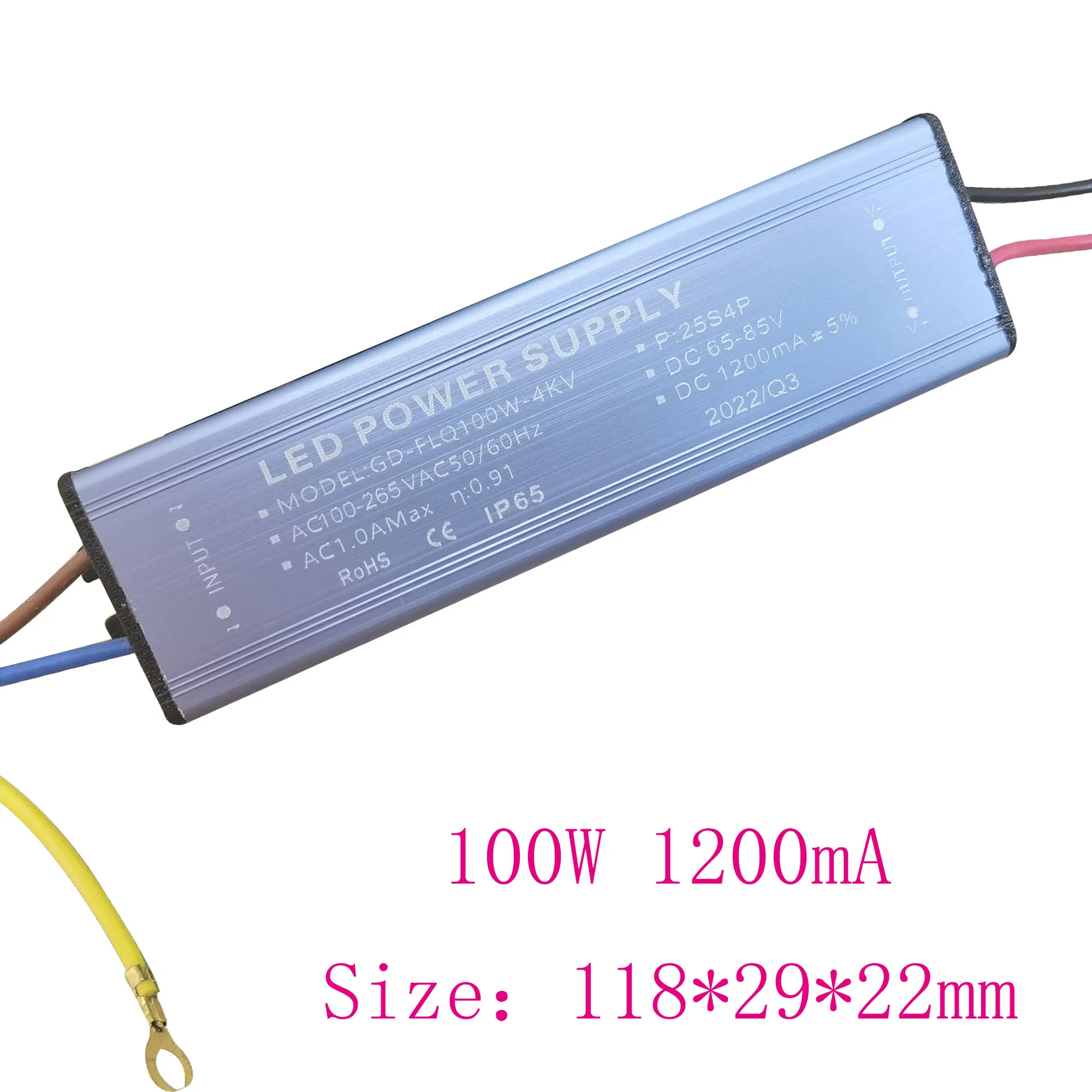 Imagem -03 - Conduziu o Motorista Dc6080v para Transformadores de Iluminação de Controle de Tensão de Corrente Constante da Fonte de Alimentação do Diodo Emissor de Luz para o Conversor do Diodo Emissor de Luz 100w 1200ma