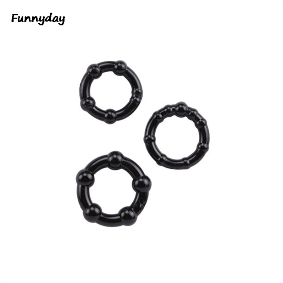3PCS/Set Durable Cock Rings Bead Reusable Bound Delay Ejaculation Erection Cockring Time Delay Penis Ring Adult Sex Toys For Men