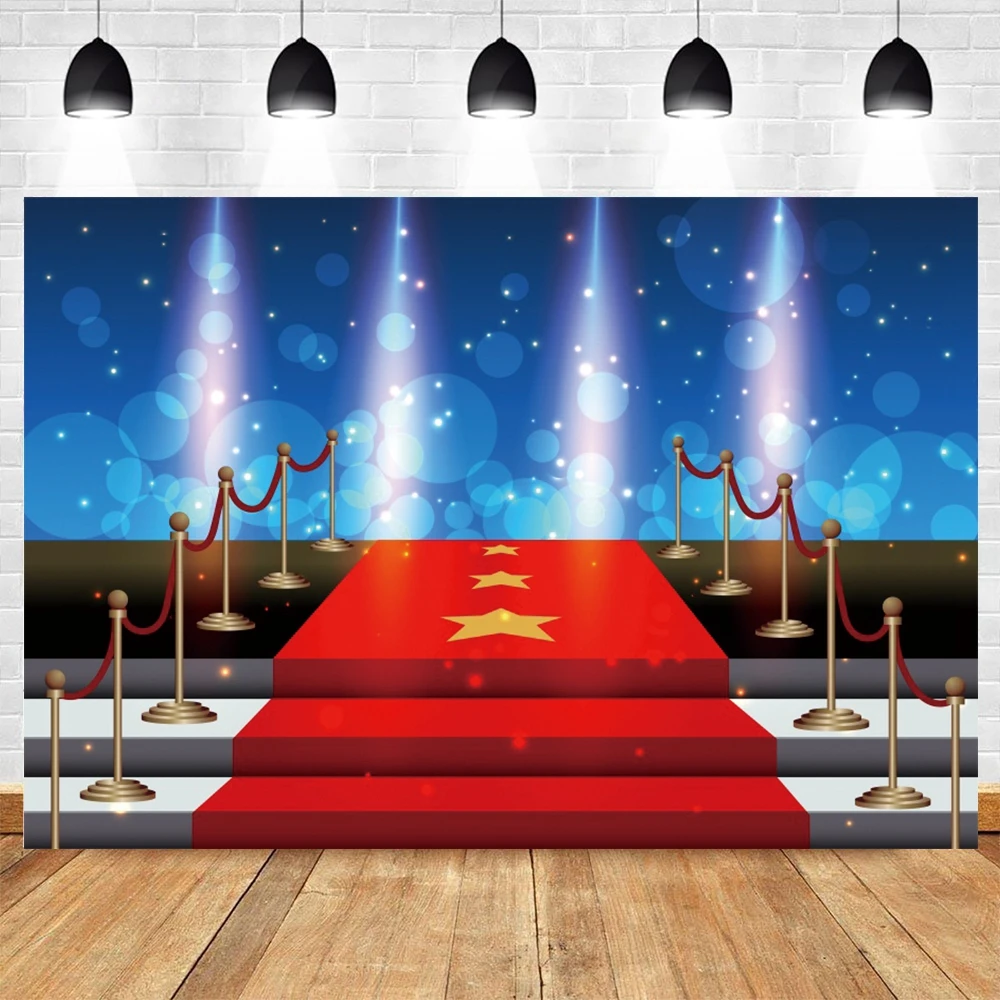 Red Carpet Photography Backdrop for Wedding Birthday Party Graduation Ceremony Photographic Background Photo Studio Props