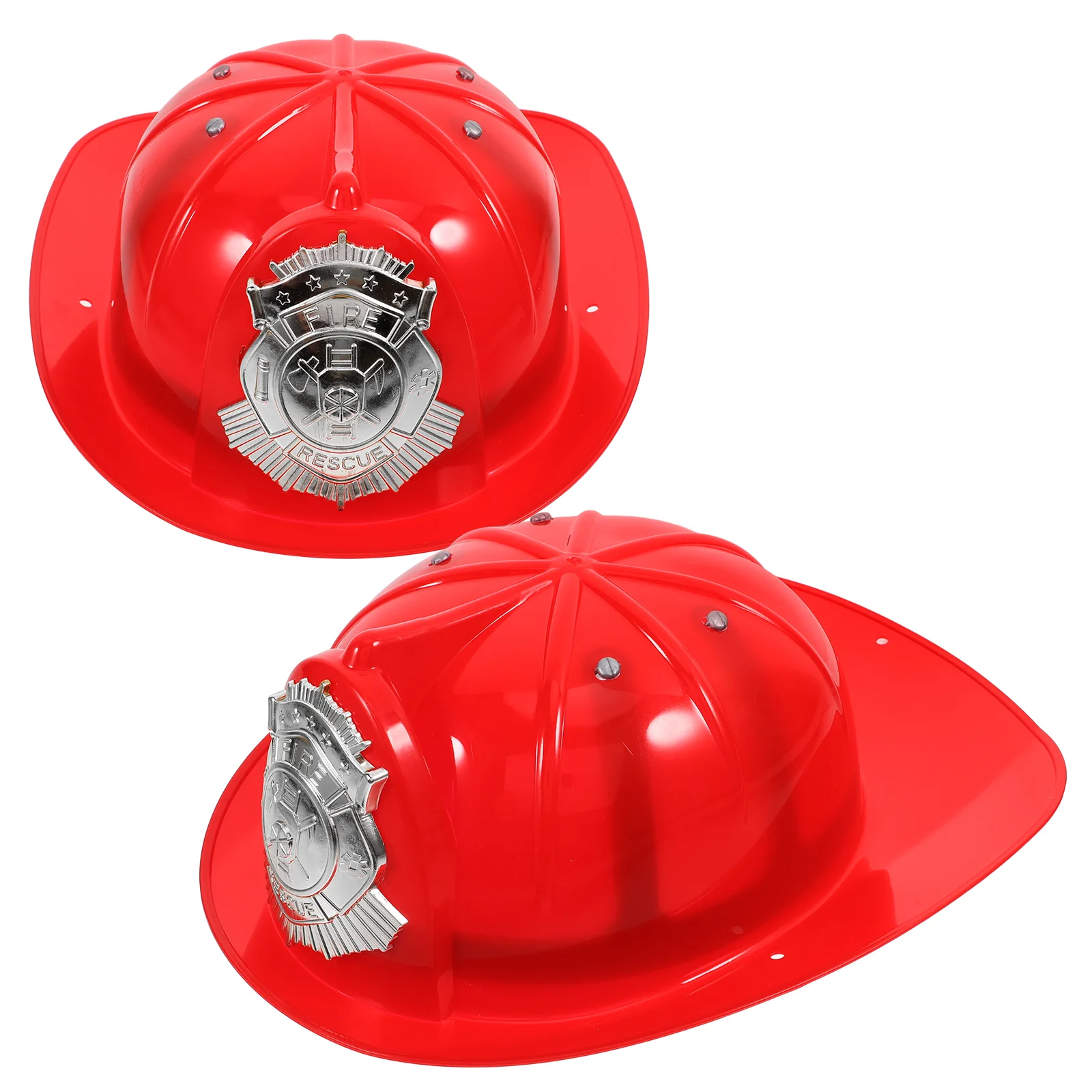 

2 Pcs Party Hats Kids Toys Firefighter Costume Accessory Children Fireman Prop Halloween Favors Plastic Miss