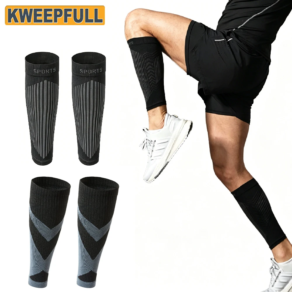 1Pair Calf Support Compression Sleeves, Footless Compression Socks for Men Women, for Varicose Veins, Pregnancy, Nursing, Sports