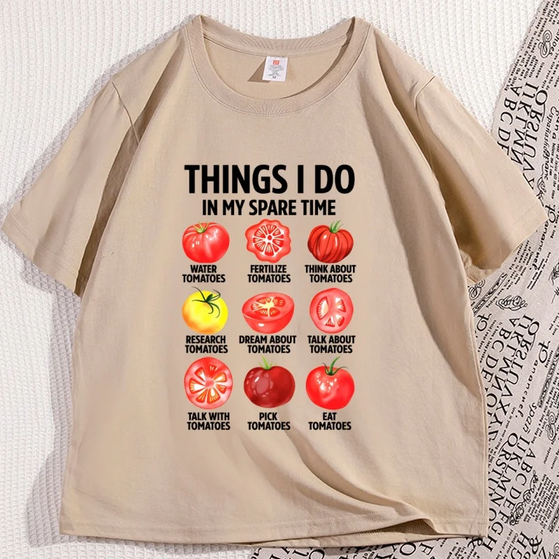Things I Do in My Spare Time Tomatoes T Shirt Funny Tomato Gardening T-Shirt Farm Tomato Lovers Tshirt Gardener Clothes