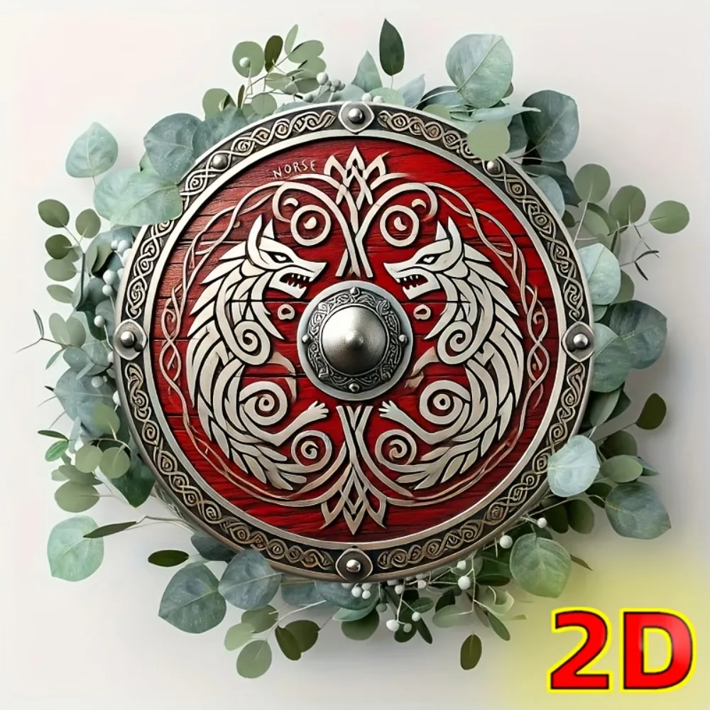 2D Flat Viking Shie… - image