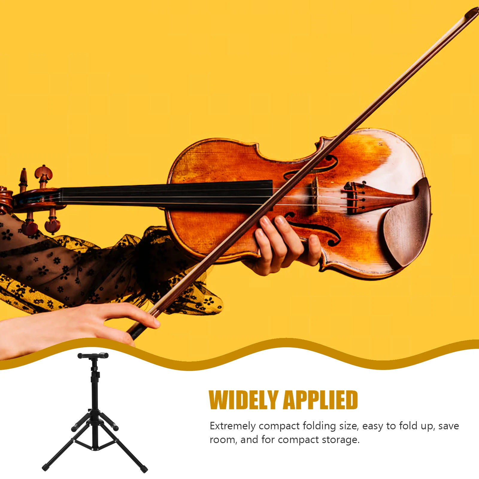 

Violin Stand Portable Support Bracket Display Foldable Gravity Steel Accessories