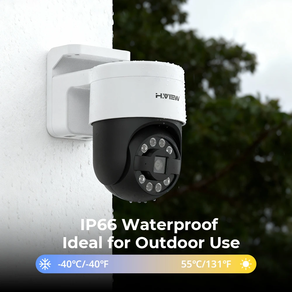 H.view 8Ch 4K 5MP 8MP Cctv Security Camera System Ptz Home Video Surveillance Kit Outdoor Ip Camera Humanoid Detection