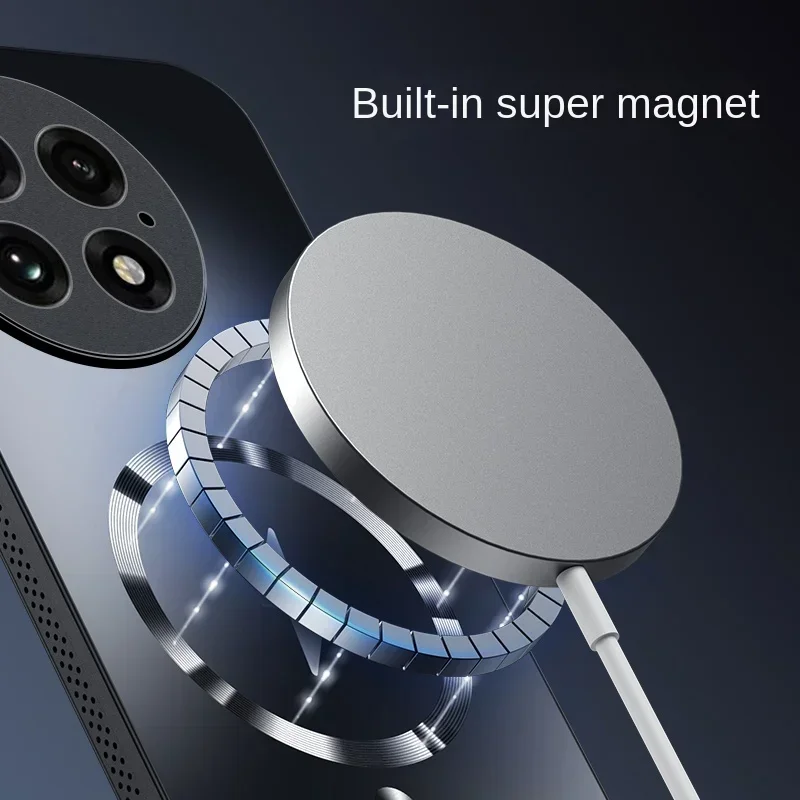 for Magsafe Case for OnePlus 13 Hard Matte Shockproof Lens Protector Phone Cover for Oneplus 13R 12 ACE5 Wireless Charging Shell