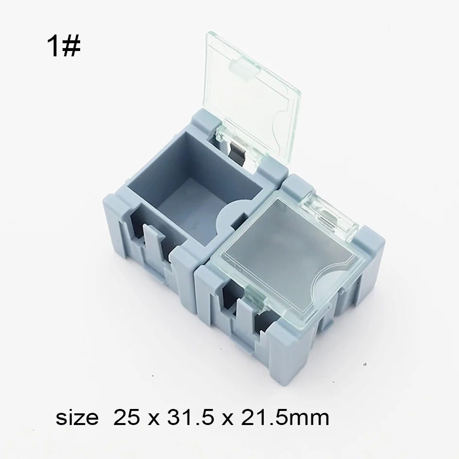 

Original 1# Component storage box IC Components SMT SMD Boxes Green Pink White Black ESD antistatic Case 500pcs/lot