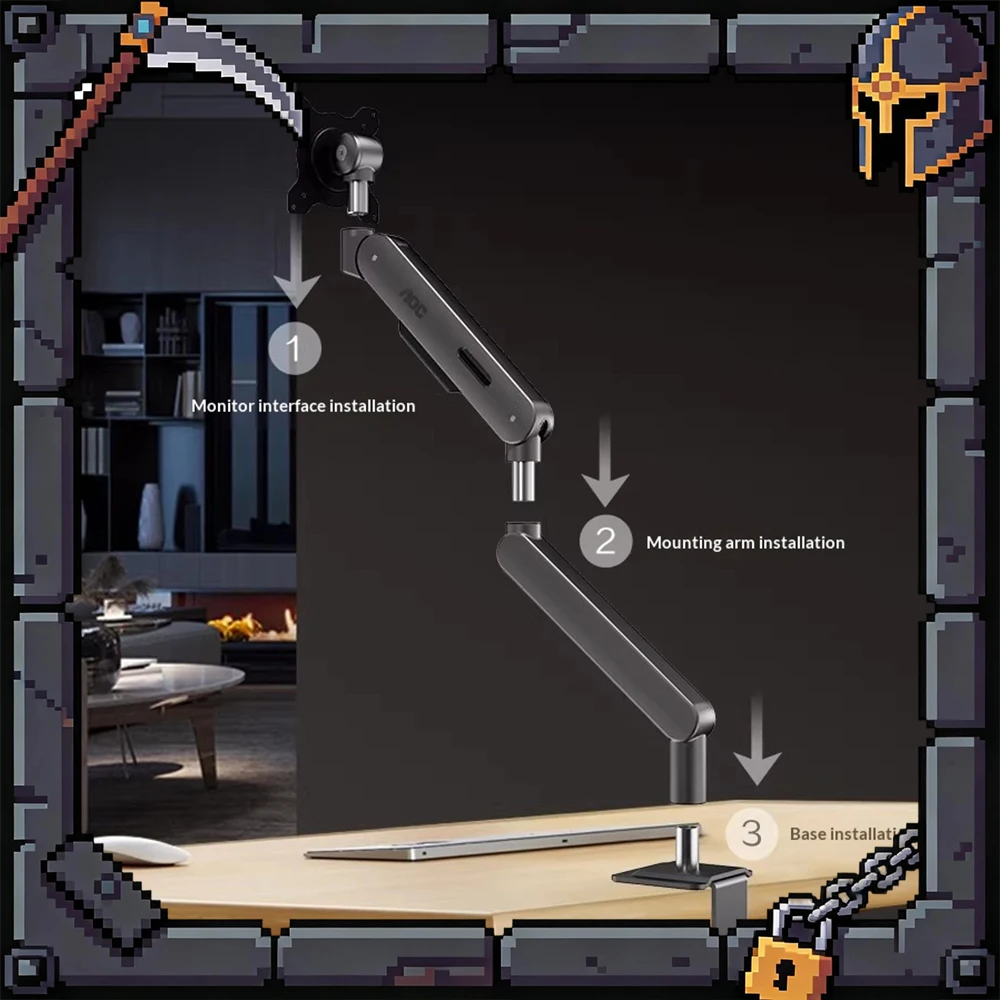 AOC AM500 Display Bracket PLUS Unsinkable Structure Computer Display Screen Bracket Adapting 17-34 Display Easy Assemble Gifts