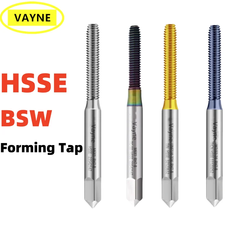 1PCS HSSE British nanocoating Forming /Roll Tap BSW 1/8 5/32 3/16 7/32 1/4 5/16 3/8 1/2 Fine Screw Thread Tap Right Hand