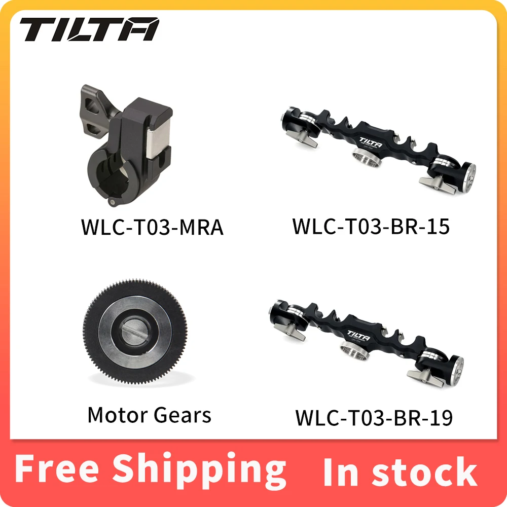 

TILTA WLC-T03-MRA Nucleus-M Accessories Motor Rod Mount Quick Release Hand Grip Bridge WLC-T03-BR-15 Mod Motor Gears Black