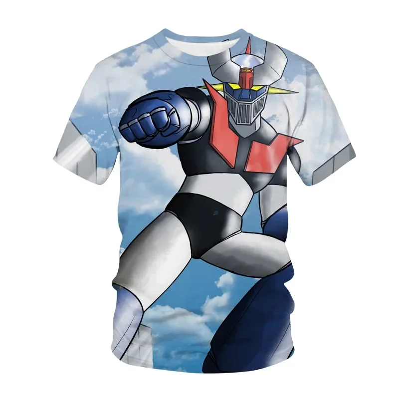 Summer 2024 New Popular Mazinger Z Graphic Men's T-shirt 3D Printed Animated Street Fashion Loose Comfortable Breathable Top