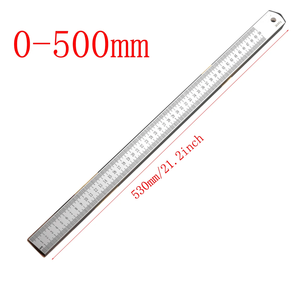 Hardened Steel Measuring Ruler 5mm Thick Dual Scale Straightedge Tool With Comfortable Grip And Wrench Function 300/500mm