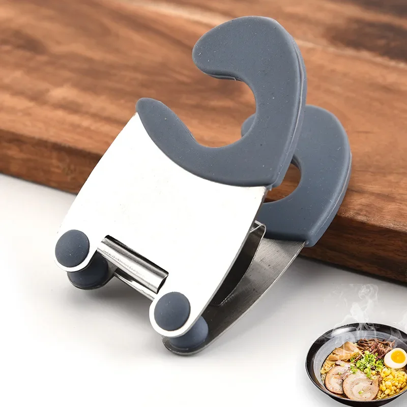 

Pot Side Clips Anti-slide Spoon Holder Clip Convenient Kitchen Gadgets Rubber Pan Inserts Kitchen Tool