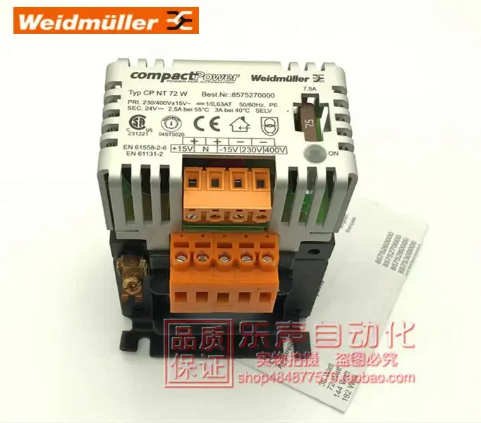 CP NT 72W 24V 3A German Made Weidmuller Power Supply 8575270000 In Stock, Brand New And Genuine