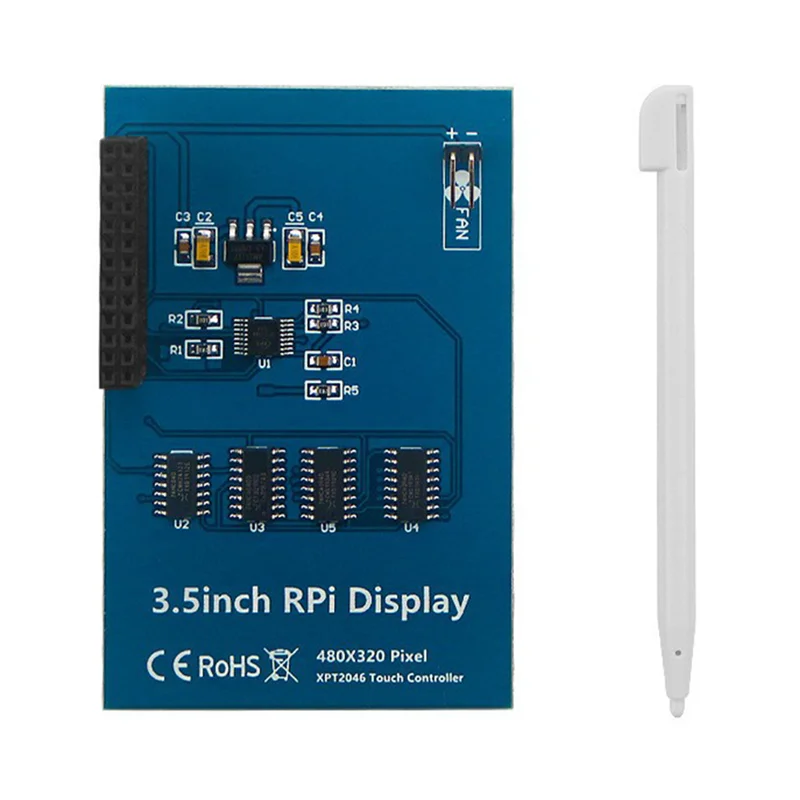 AS62 3.5 بوصة RPI عرض لمس 480X320 لراسبيري Pi 5 5B 20 إطار TFT وحدة LCD شاشة عرض مع قلم لمس