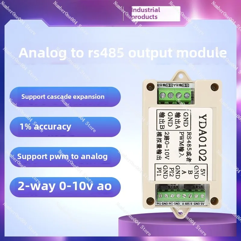 DAC module YDA0102 PWM to DAC module 485modbus upper computer debugging