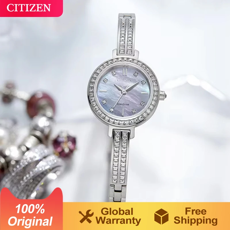 

CITIZEN Eco-Drive Watch Female River Frizz Dial Business Women's Watch Simple Steel Band EM0860-51D Eco-Drive -Frizz Dial