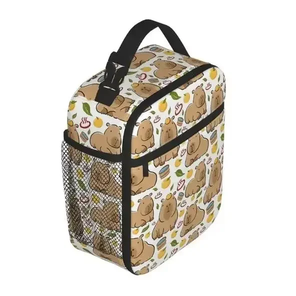 

Capybara Bath Thermal Insulated Lunch Bags Work Portable Lunch Container Thermal Cooler Food Box