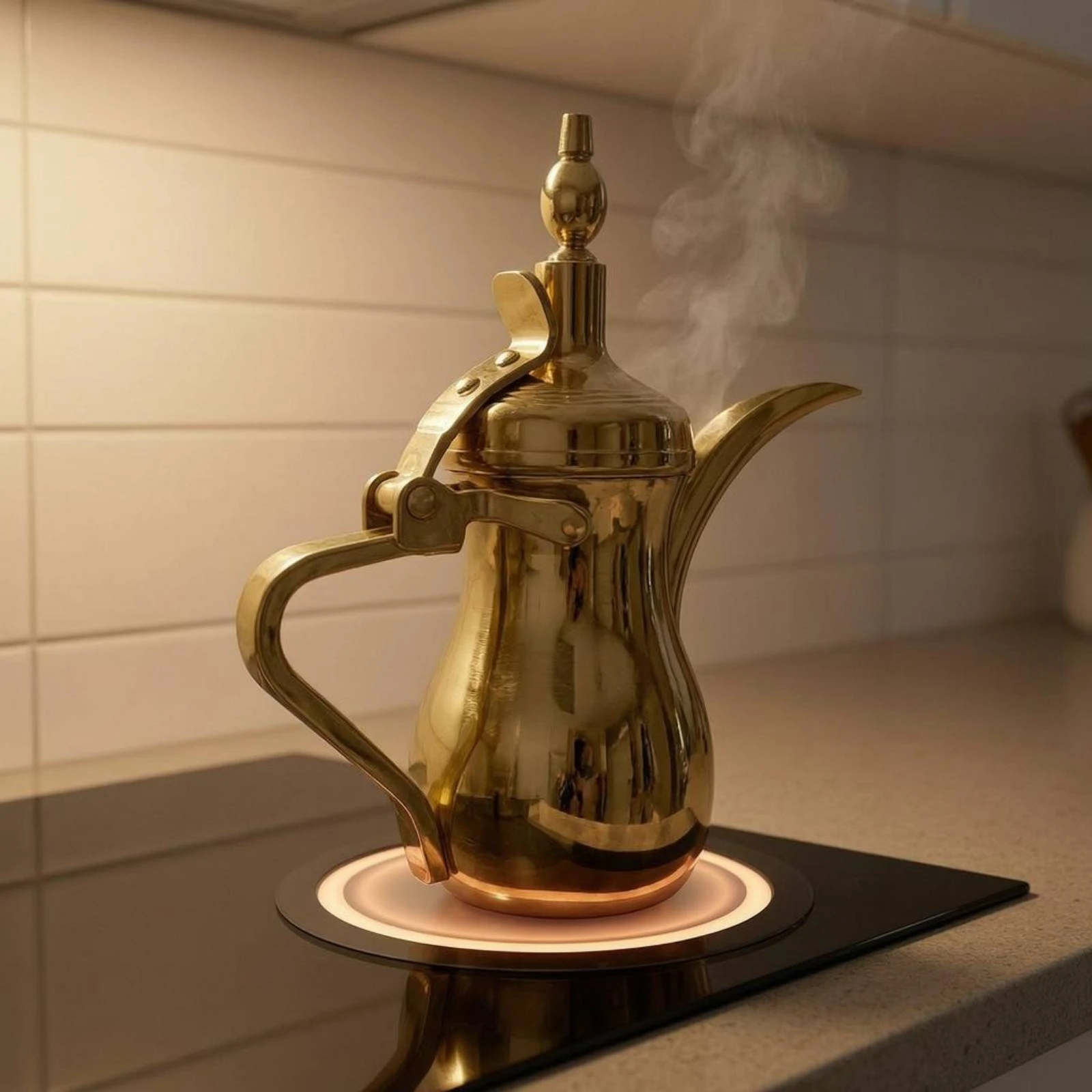

Arabic Coffee Pot Long Spout Stainless Steel Coffee Pot Cookware Mirror Finish Tableware Polished