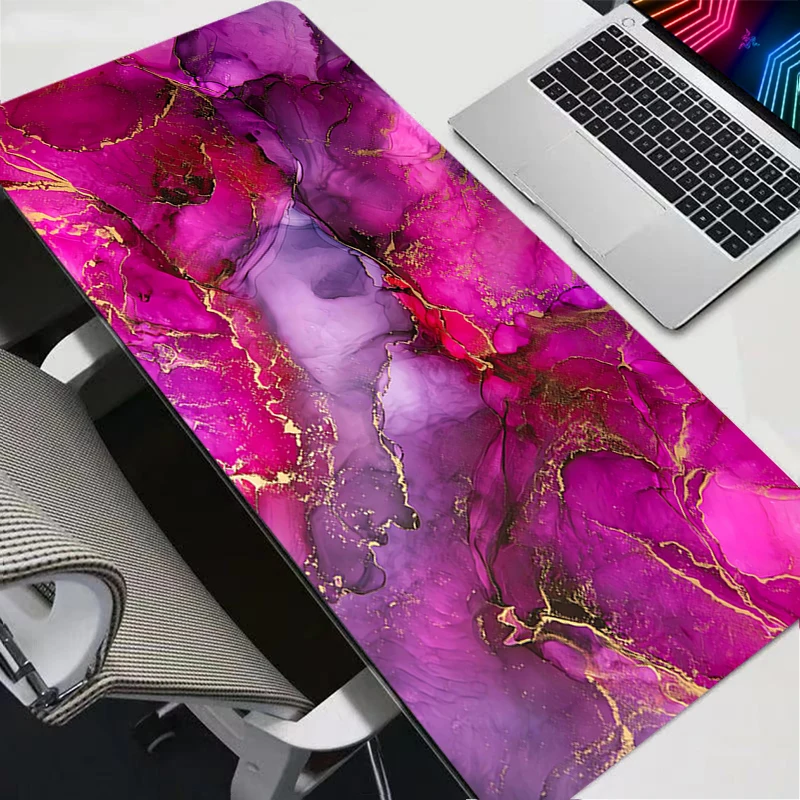 لوحة ماوس رخامية حمراء عصرية من نوع سرعة الكمبيوتر سجادة لمشغلات الرياضات الإلكترونية ولوحة مفاتيح الكمبيوتر المحمول ولوحة الماوس المكتبية الكبيرة