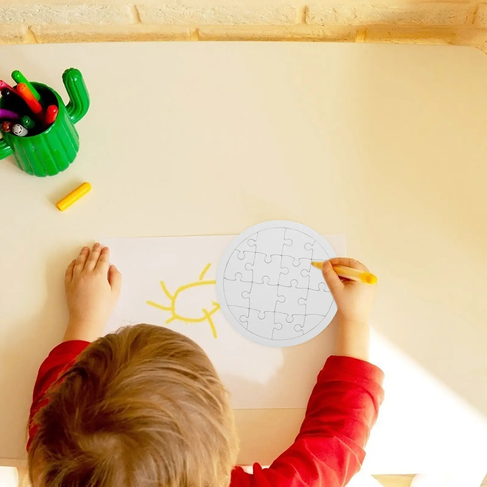 

4 листа заготовок для пазлов без рисунка для самостоятельного рисования, раскрашивания, поделок, развивающие воображение и мелкую моторику, элементы пазлов