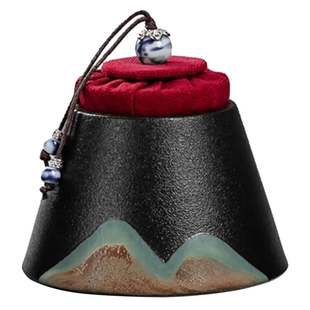 

Tea Accessory Ceramic Storage Jar Canister Adornment Organizer Airtight Container
