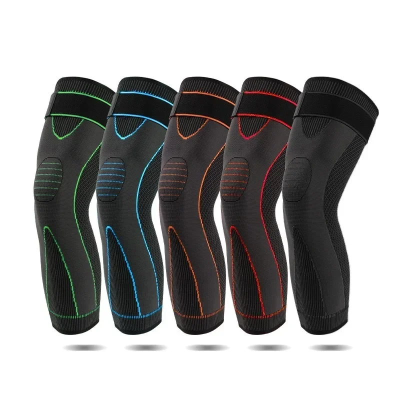 

2Pcs Full Leg Compression Sleeves with Compression Strap for Men & Women, Long Leg Support for Running, Basketball,