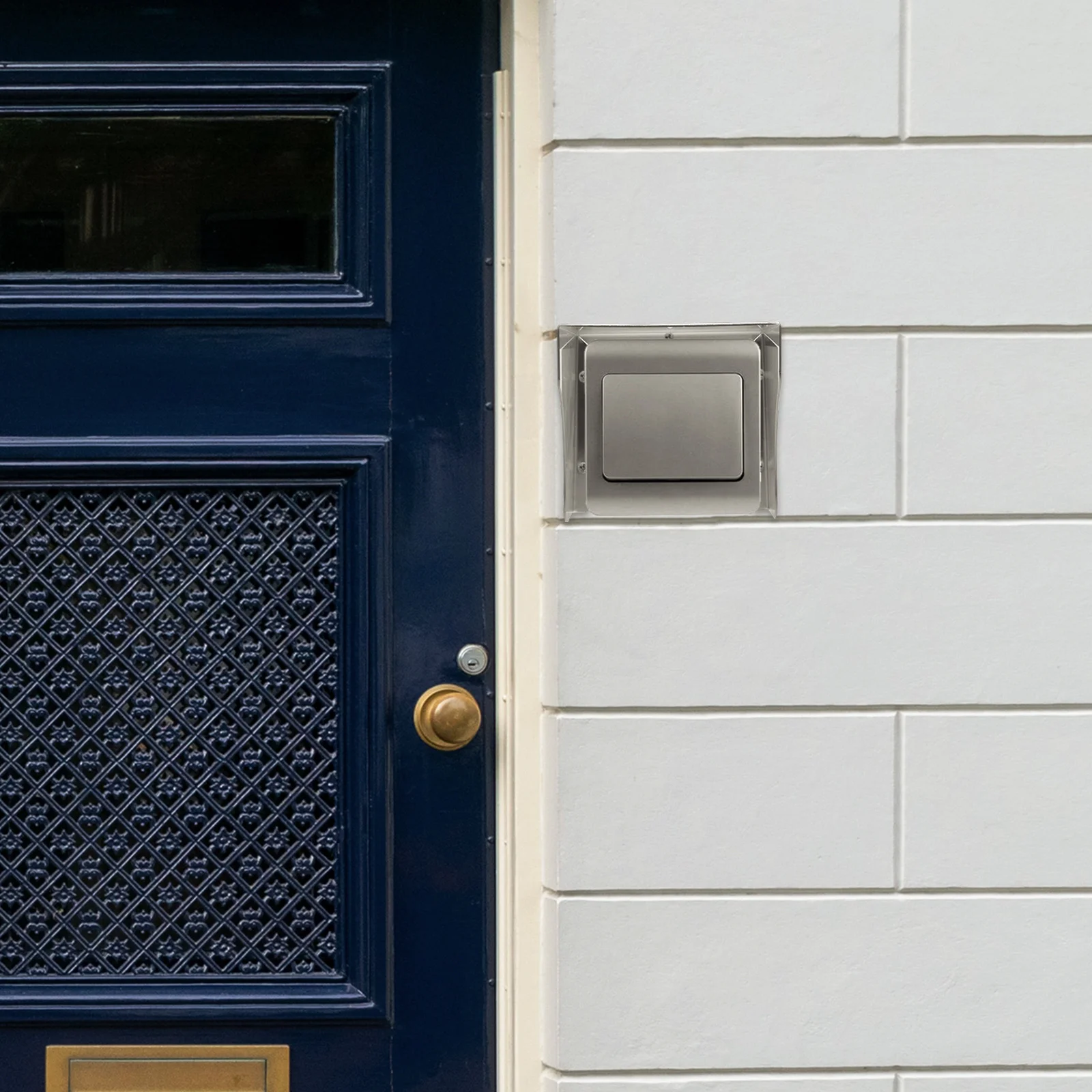 

Universal Fit Doorbell Rain Cover 125Mm Metal Waterproof Splashproof Box for Outdoor Chime Access Control and Keypad