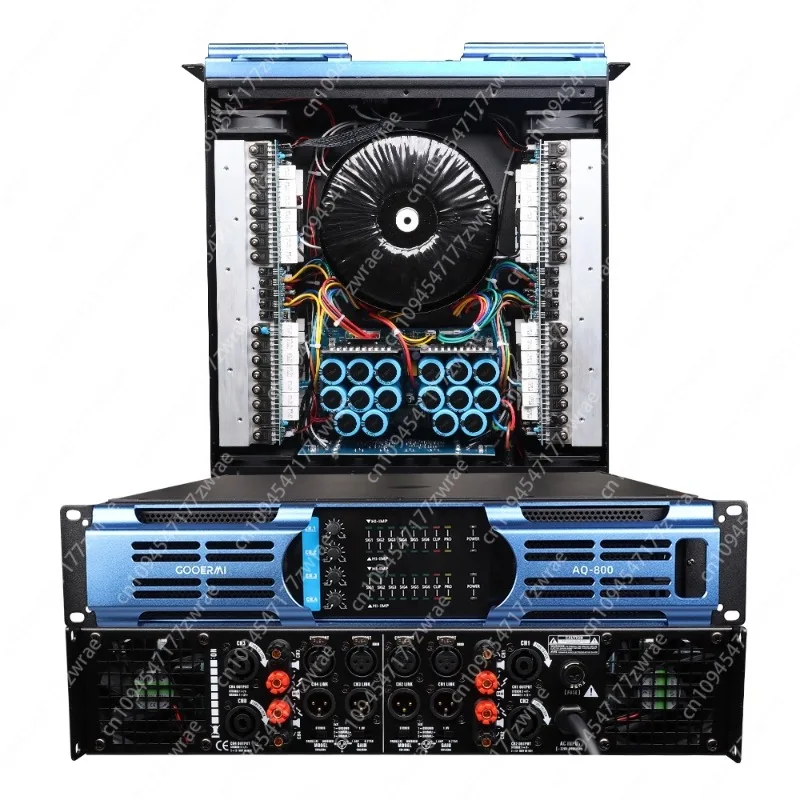 

MIA-AQ800 Professional Audio Power Amplifier 4-Channel 800 Watt 8 Ohm Speaker Power Amplifier Audio Equipment