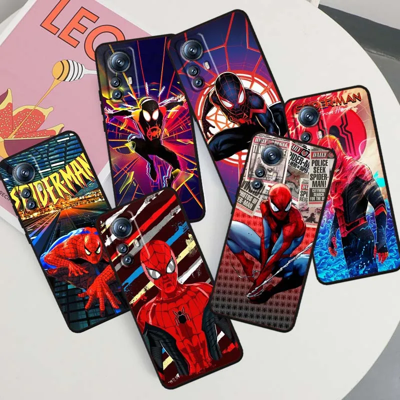 

S-Spiders M-Mans Art For Xiaomi Mi 15 14 13 13T 12 12T 12S 11 11i 11T Pro Ultra Lite 5G Black Soft Cover