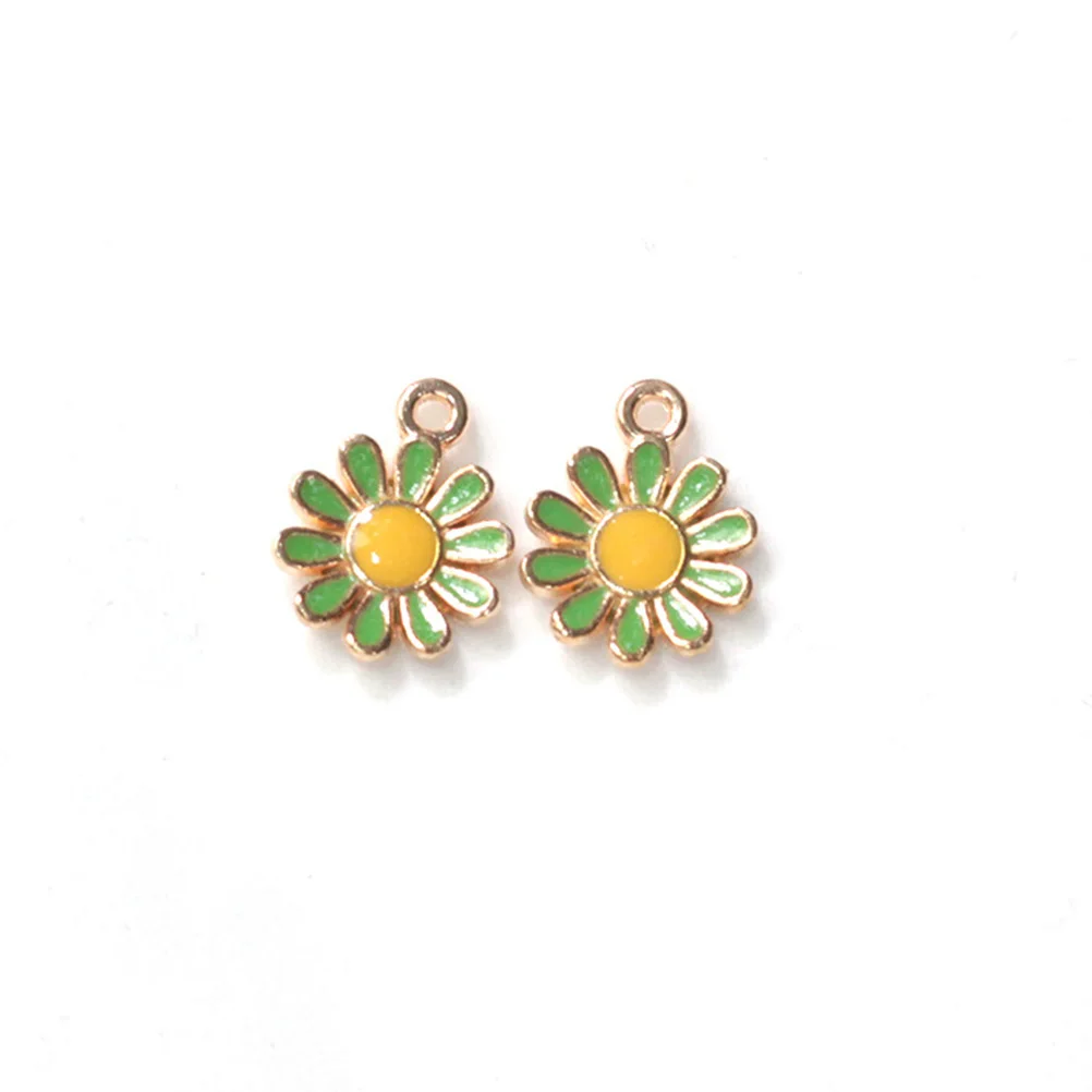 

60pcs Alloy Jewelry Accessories Daisy Flower Charms Earring naments Pendant Bracelet Necklace Anklet Decor for Girls Stylish