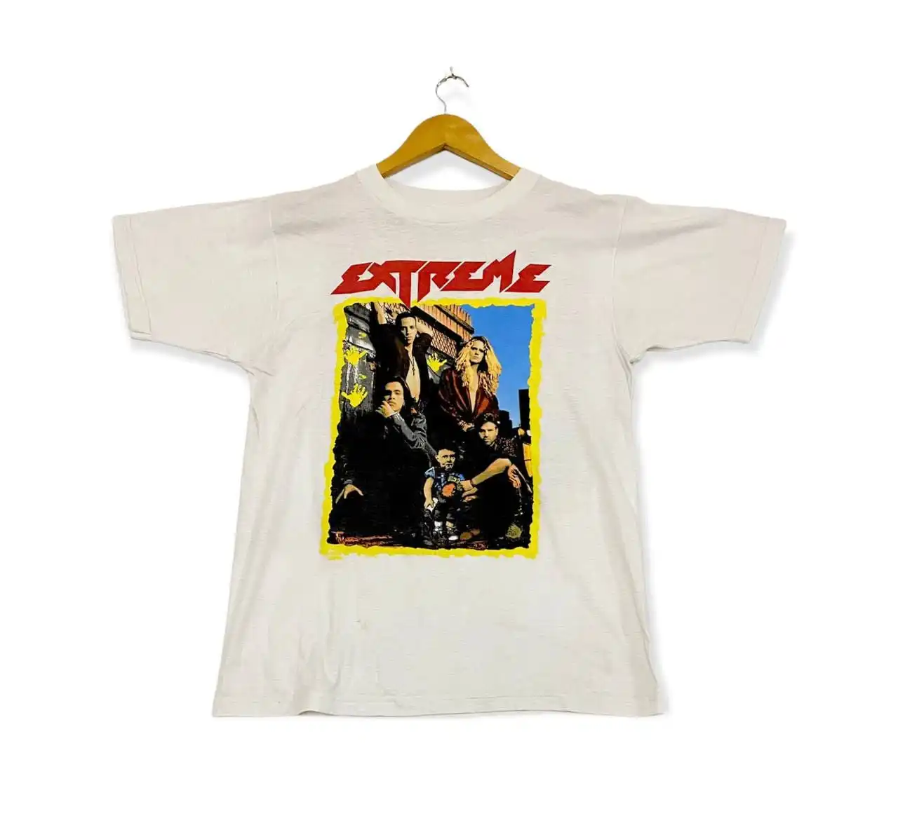 Camiseta Vintage de los 90, camisa de promoción con imagen de diseño agradable, álbum EXTREME de pornografitti tour, banda de rock americana, 1990