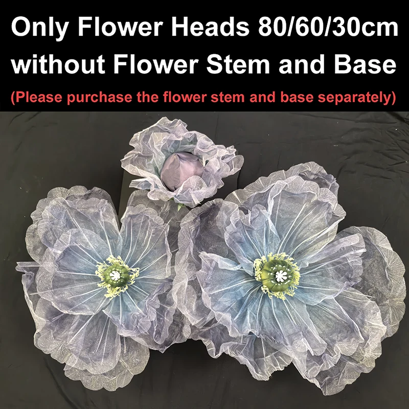 

80/60/30cm Artificial Flower without Stem and Base for Party Family Wedding Decoration