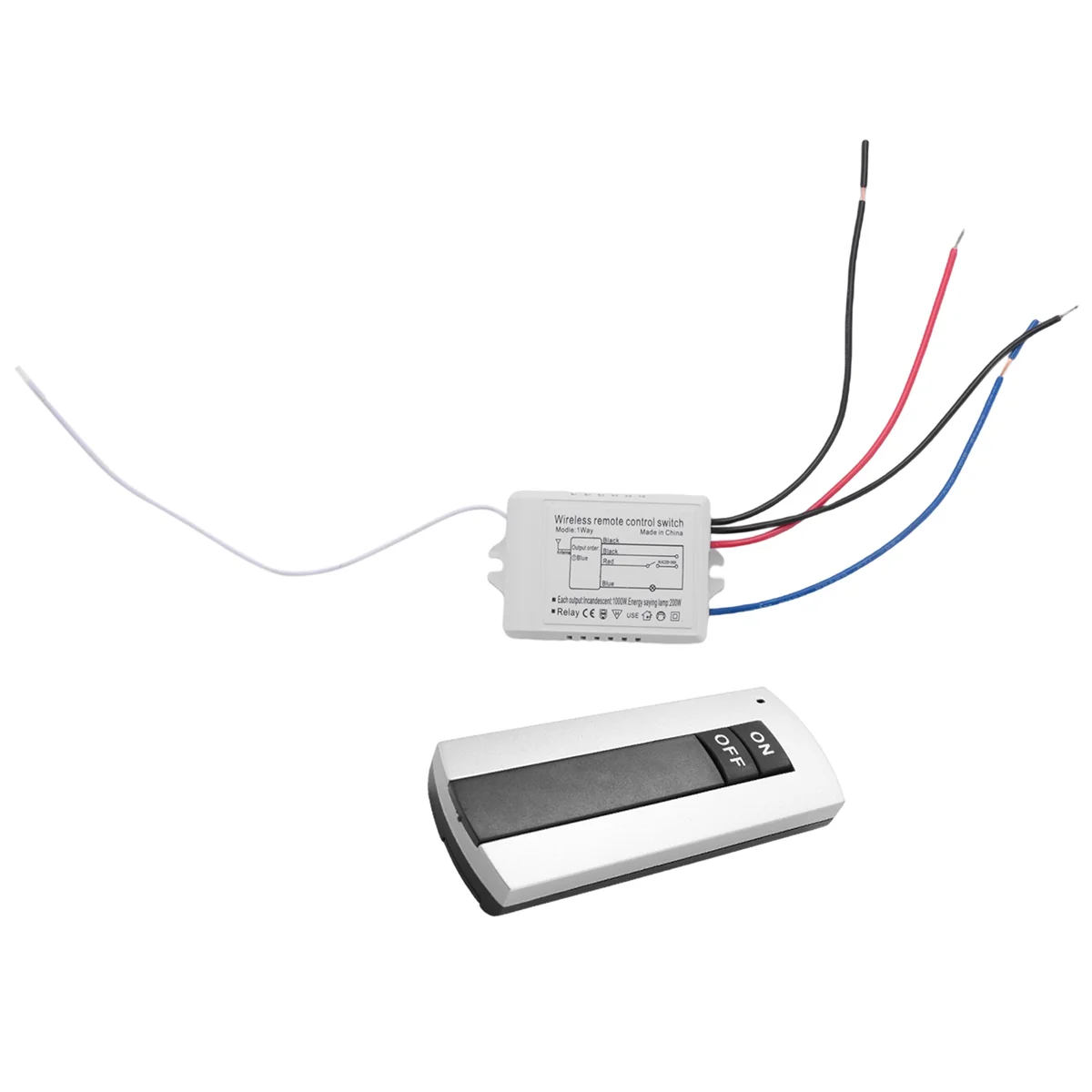 Saklar kendali jarak jauh nirkabel 220V, sakelar kendali jarak jauh Digital untuk lampu & lampu HT035 1 cara ON/OFF