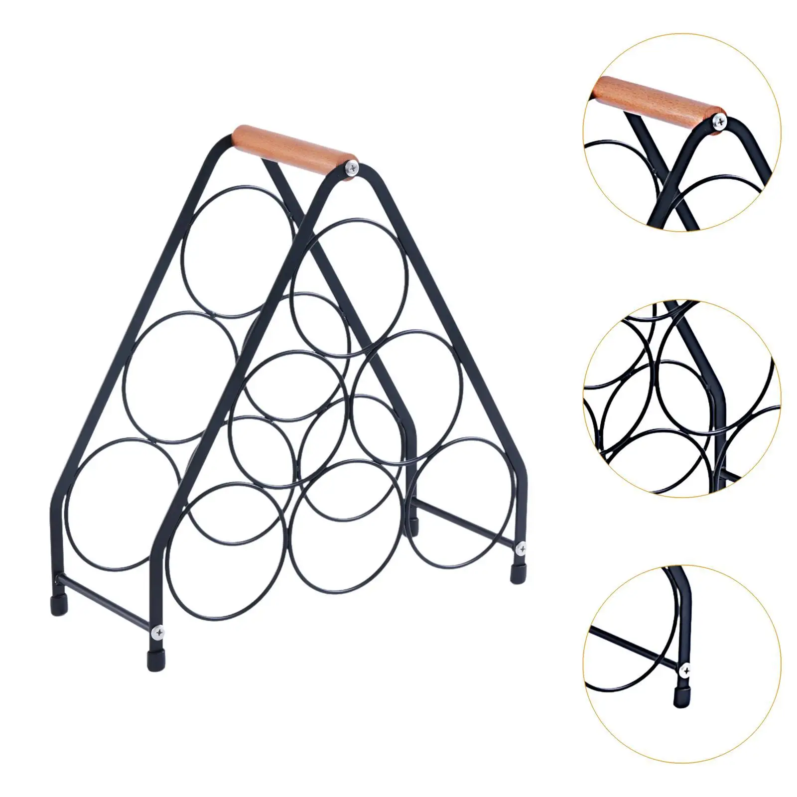 Wine Rack Wine Carrier Decorative Sturdy Drink Carrier,Wine Bottle Holder,Wine Shelf,for Hotel Hallway Restaurant Dining Room image 5