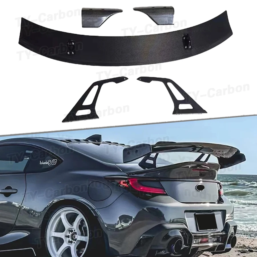 

High Quality Real Carbon Fiber GT Style Rear Spoiler Wing Car Rear Trunk Lip Spoiler Wing for Toyota GR86 GT86 Subaru BRZ FRP