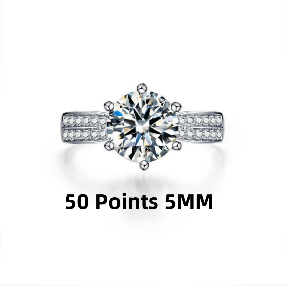 925 Sterling Silver Ring Claw with Imitation Moissanite Diamond