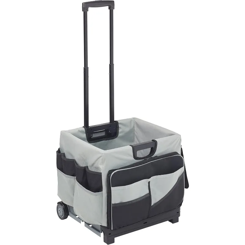 

Universal Rolling Cart with Canvas Organizer Bag, Mobile Storage,